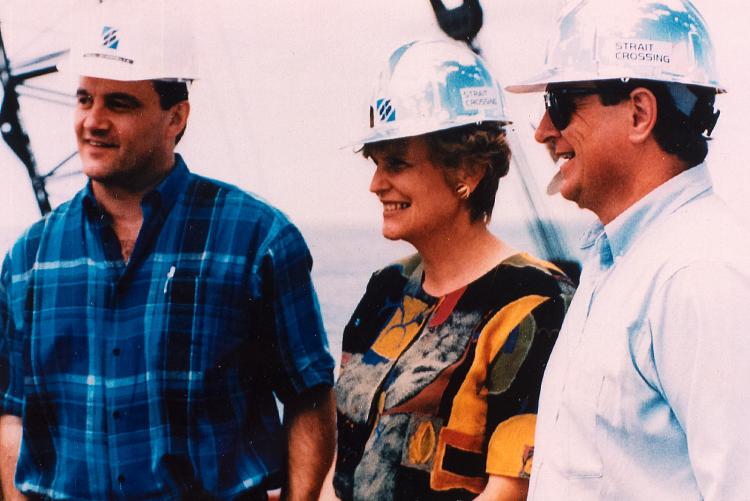 Catherine Callbeck with Strait Crossing officials