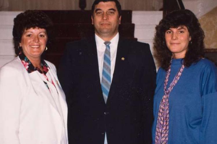 Nancy Guptill, her husband Gregg and daughter Krista at Government House