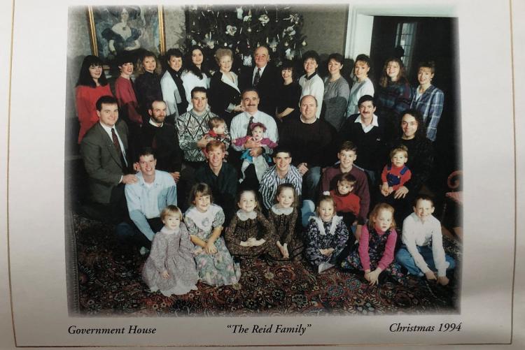 Image of the Reid Family from Government House Christmas card, 1994