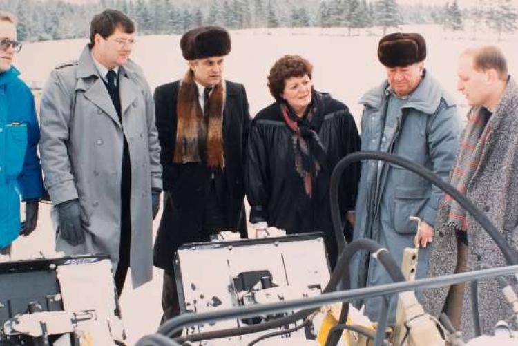 Group at Brookvale Provincial Ski Park in winter