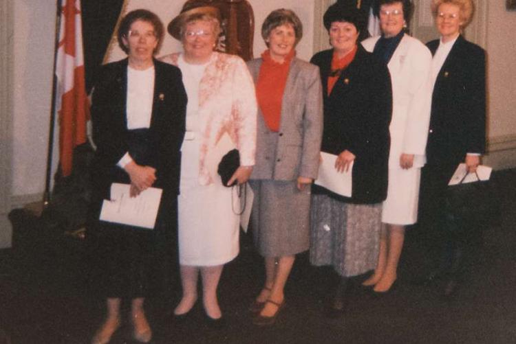 Group of women on opening day of Legislative Assembly, March 1992